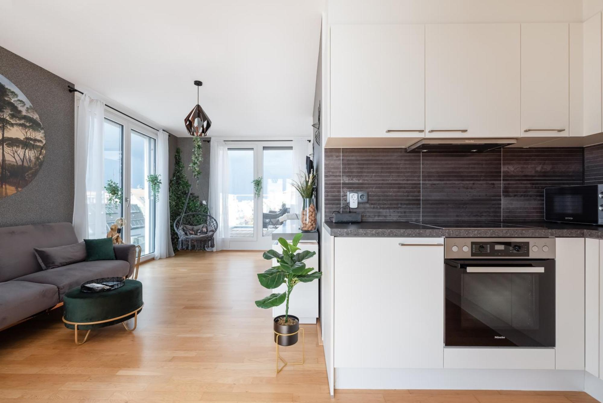 Apartment Mit Traumhafter Dachterrasse & Weitblick Виена Екстериор снимка