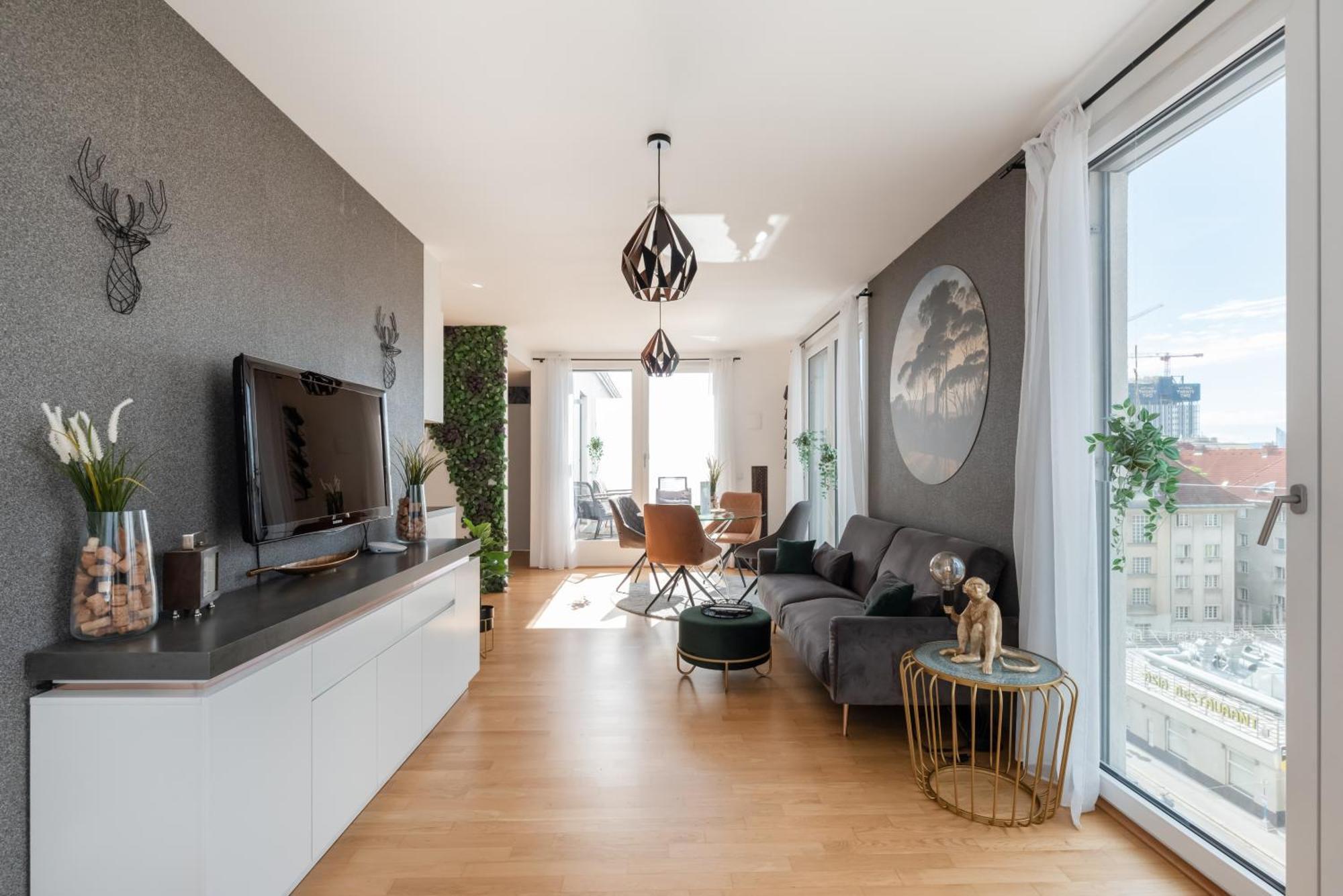 Apartment Mit Traumhafter Dachterrasse & Weitblick Виена Екстериор снимка